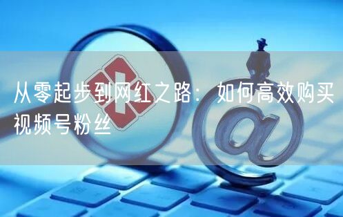 从零起步到网红之路：如何高效购买视频号粉丝